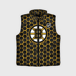 Детский жилет Бостон Брюинз - черные соты, цвет: 3D-черный