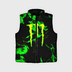 Детский жилет Monster energy кислотное лого огонь