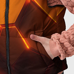 Детский жилет Оранжевые объемные пластины, цвет: 3D-черный — фото 2