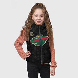 Детский жилет Миннесота Уайлд - черные соты, цвет: 3D-черный — фото 2