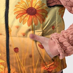 Детский жилет Цветы на закате, цвет: 3D-черный — фото 2