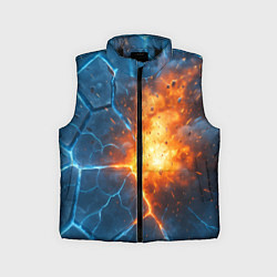 Детский жилет Взрыв из объемных плит, цвет: 3D-черный