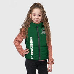 Детский жилет ФК Краснодар - сплошной зеленый цвет, цвет: 3D-черный — фото 2
