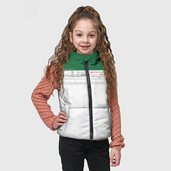 Детский жилет Таблица Excel текстура, цвет: 3D-красный — фото 2