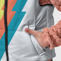 Детский жилет Рок молния Боуи весенняя палитра, цвет: 3D-светло-серый — фото 2