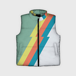 Детский жилет Рок молния Боуи весенняя палитра, цвет: 3D-светло-серый