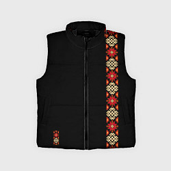 Детский жилет Русь славянские традиции и культура, цвет: 3D-черный