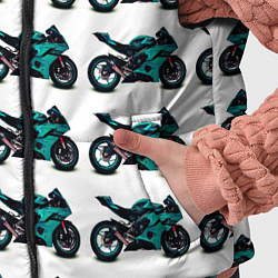 Детский жилет Motorbike light blue, цвет: 3D-черный — фото 2