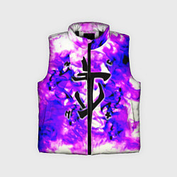 Детский жилет Doom неоновый огонь лого, цвет: 3D-черный