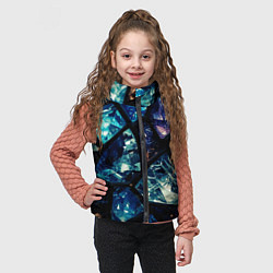 Детский жилет Текстура драгоценных камней, цвет: 3D-черный — фото 2