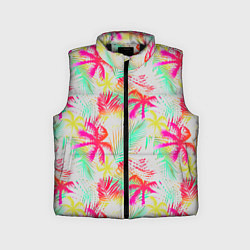 Детский жилет Palm yellow pink