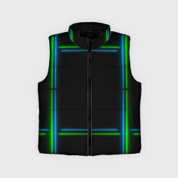 Детский жилет Neon green light blue, цвет: 3D-черный