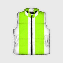 Детский жилет Color light green white stripes