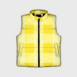 Детский жилет Солнечный желтый тартан
