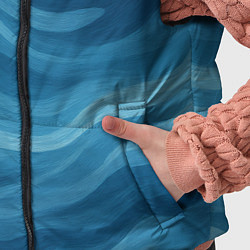 Детский жилет Камуфляжные синие волны, цвет: 3D-черный — фото 2