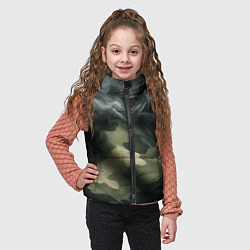 Детский жилет Камуфляжная ткань с дымом, цвет: 3D-черный — фото 2