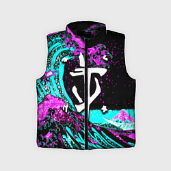 Детский жилет Doom самураи неоновая волна