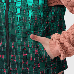 Детский жилет Нефритовый зелёный абстракция, цвет: 3D-черный — фото 2