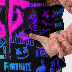 Детский жилет Fortnite x doom neon logo, цвет: 3D-черный — фото 2
