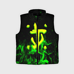 Детский жилет Doom кислотное лого огненный