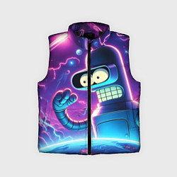 Детский жилет Bender in neon space - cartoon Futurama