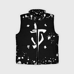 Детский жилет Doom брызги белых красок, цвет: 3D-черный