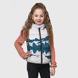 Детский жилет Лес и озеро, цвет: 3D-черный — фото 2