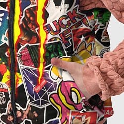 Детский жилет Monster energy stikers logo, цвет: 3D-черный — фото 2