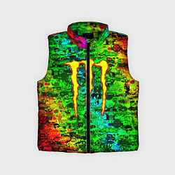 Детский жилет Монстер энерджи стикеры, цвет: 3D-черный