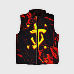 Детский жилет Doom огненные искры, цвет: 3D-черный