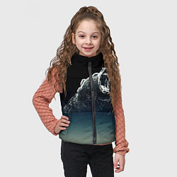 Детский жилет Бурый в гневе - градиент, цвет: 3D-черный — фото 2