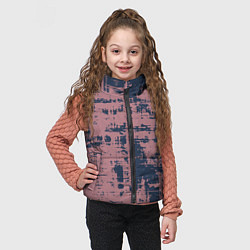 Детский жилет Текстура с потертостями сине-розовая, цвет: 3D-черный — фото 2