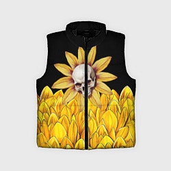 Детский жилет Череп в желтых цветах