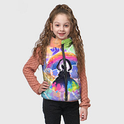 Детский жилет Девочка под дождём арт, цвет: 3D-черный — фото 2