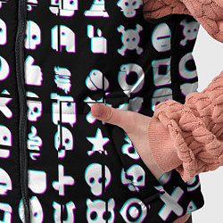 Детский жилет Любовь смерть и роботы глитч, цвет: 3D-черный — фото 2