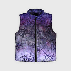 Детский жилет Абстракция - black cobweb on a blue-violet backgro, цвет: 3D-черный