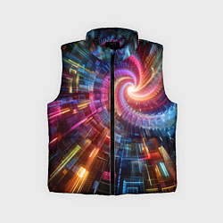 Детский жилет Fractal neon spiral - ai art fantasy
