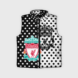 Детский жилет Liverpool черно белые точки