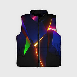 Детский жилет Neon colored geometric, цвет: 3D-черный