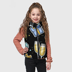 Детский жилет Новогодний вайб, цвет: 3D-черный — фото 2