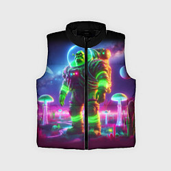 Детский жилет Космонавт Шрук в неоновом скафандре на загадочной, цвет: 3D-черный