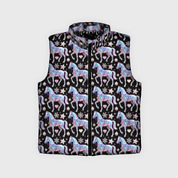 Детский жилет Новогодние лошади y2k