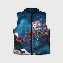 Детский жилет Санта с динозавром