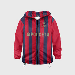Ветровка с капюшоном детская ФК ЦСКА: Россети, цвет: 3D-черный