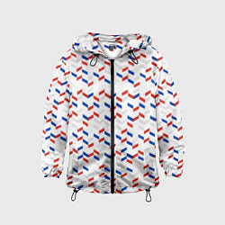Детская ветровка Россия: триколор-узор