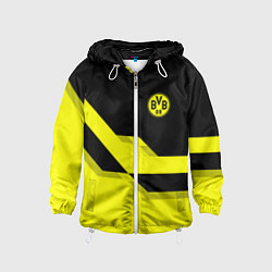 Ветровка с капюшоном детская BVB FC: Yellow style, цвет: 3D-белый