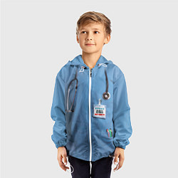 Ветровка с капюшоном детская Костюм врача, цвет: 3D-белый — фото 2