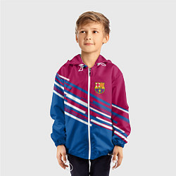 Ветровка с капюшоном детская Barcelona FC: Sport Line 2018, цвет: 3D-белый — фото 2
