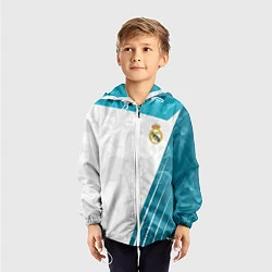 Ветровка с капюшоном детская FC Real Madrid: Abstract, цвет: 3D-белый — фото 2
