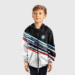 Ветровка с капюшоном детская BMW BRAND COLOR БМВ, цвет: 3D-черный — фото 2